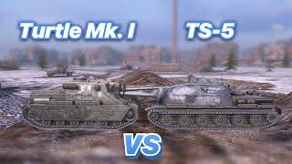 НА ЗАБИВ#101 | ЧЕРЕПАХА против БИЗОНА | Turtle Mk. I vs TS-5 | WoT Blitz | Zlobina Liza