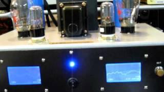 Space-Tech Lab. 300B 70W/ch TUBE power amplifier smart display demo Clip-2