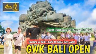 The current situation of Bali's attractions at GWK Bali is Crowded