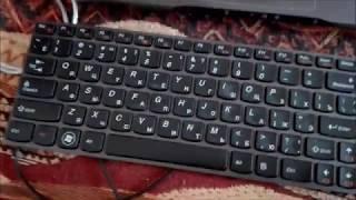 ...replacement keyboard Lenovo z570...  замена клавиатуры Lenovo z570