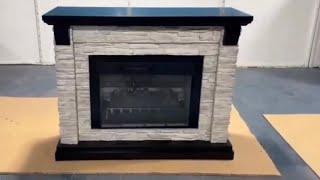 44 IN. FAUX STONE PETITE MANTEL FIREPLACE