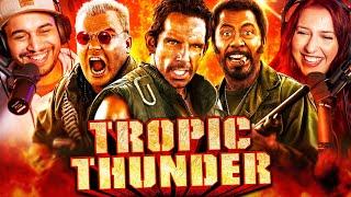 TROPIC THUNDER (2008) MOVIE REACTION - WE WERE NOT READY FOR THIS! - First Time Watching - Review