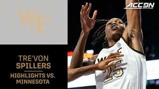 Wake Forest's Tre'Von Spillers A Man Among Men In The Paint In Win Over Minnesota