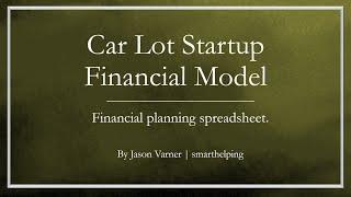 Used Car Dealership: Startup 5-Year Financial Model