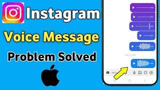 iPhone | Fix instagram Voice message Problem | Voice Notes Problem instagram