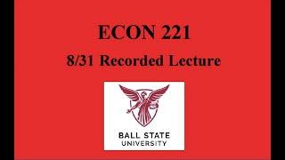 8/31 Recorded Class Lecture