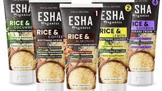 Esha organic rice coffee facial kit review Esha organic whitening Rice facial for all skin type