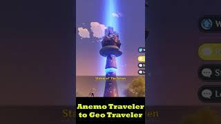Anemo Traveler to Geo Traveler | Genshin Impact .. #shorts