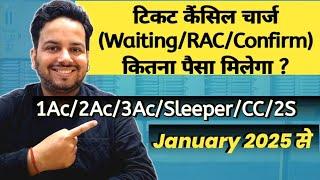 Train Ticket Cancellation Charges Irctc 2025 | Waiting and Confirm Refund Rules of Railway | Hindi