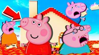 Peppa Pig SURVIVE THE FLOOR IS LAVA GAME in Roblox! Episode.11