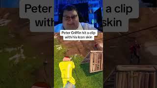 Peter griffin hits a clip in fortnite with his icon skin #shorts