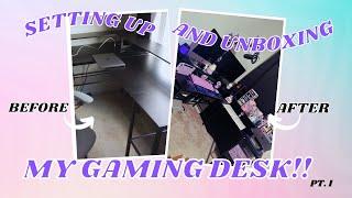 AMATEUR GAMER DESK SETUP AND UNBOXING  PT. I