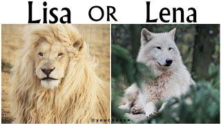 Lisa OR Lena Quizzes | Lion OR Wolf | with Voice by You Choose.