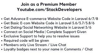 Join as a Premium Member to become Laravel Expert