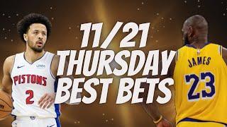 Best NBA Bets, Player Prop Picks, Parlays, Predictions Thursday Today November 21st 11/21