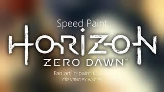 Horizon zero dawn Fan art speed painting in Paint tool sai