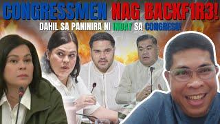 CONGRESSMEN NAG BACKF1R3! DAHIL SA PANINIRA NI INDAY SA CONGRESO!