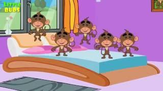 Five little monkeys jumping on the bed nursery rhyme by Little Buds