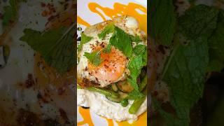 Perfect lunch idea: lemon ricotta, spring veggies & chilli fried egg #ricotta #easylunch #eggrecipes