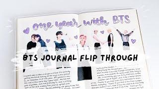 my one-year BTS journal flip through | it’s my first armyversary!!