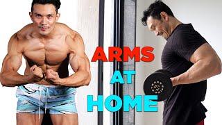 FULL ARMS WORKOUT at HOME [NO GYM - Only DUMBBELLS]