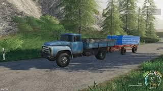 Farming Simulator 2019 mods ZIL 130 TRUCK & PTS-4,5 BURLAK PACK