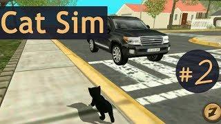 Cat Sim #2. Странный водитель чуть не сбил котенка