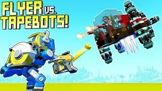 I Built A Destructible Flyer To Battle Tapebots From Above! - Scrap Mechanic Gameplay