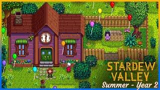 STARDEW VALLEY Chill gameplay for relax or study - Full summer Year 2 | No commentary