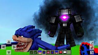 Shin Sonic vs Titan TV Man in Minecraft PE