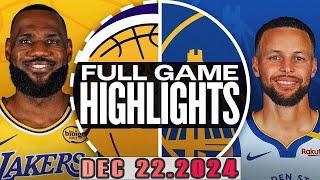 Los Angeles Lakers VS Golden State Warriors FULL GAME  Highlights Dec 22,2024 NBA Season 2024-25