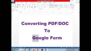 Converting PDF/DOC to Google Form automatically