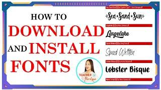 How to Download and Install Free Fonts for your Computer