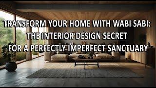 Transform Your Home with Wabi Sabi: The Interior Design Secret for a Perfectly Imperfect Sanctuary.