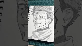 Sukuna From Jujutsu Kaisen Drawing  #anime #drawing #shorts #sukuna #jjk