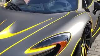 Mclaren P1 Hypercar wrapped Matt grey & yellow