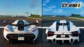 The Crew 2 | Koenigsegg Jesko 2020 v Bugatti Chiron Super Sport 300+ Divine Edition 2019 Comparison