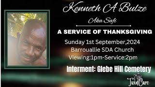 Kenneth A Bulze Aka Safi - Funeral Service