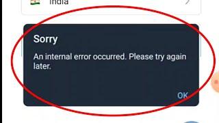 Telegram Fix An internal error occurred. Please try again later Problem Solve