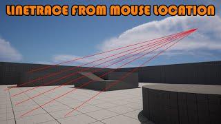 Linetrace From Mouse Cursor Location | Convert Mouse Location To World Space -Unreal Engine Tutorial