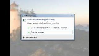 How to fix COM Surrogate Error