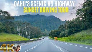 The Most Breathtaking Drive in Hawaii: Oahu's H-3 Highway Sunset Driving Tour