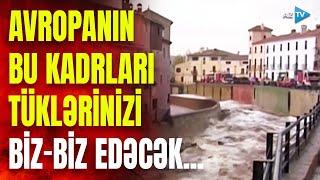 Avropada dəhşətli fəlakət: şəhərlər suyun altında qaldı – Bəs niyə Azərbaycanı qınayırlar?