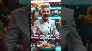 WHO DOMINATES⁉️ Anne Burrell vs. Kitchen Chaos  #CookingBattle #KitchenWarriors #FoodFightUnleashed