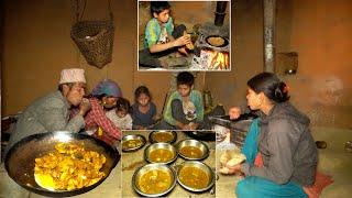 dharme's son cooks for his parents and sisters || rural Nepal ||  village cooking ||