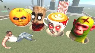 Franklin Fight Zombie Italian Brainrot Animals in Indian Bike Driving 3D