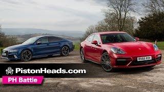 2017 Porsche Panamera Turbo vs Audi RS7 (inc. drag race) | PH Battle | PistonHeads