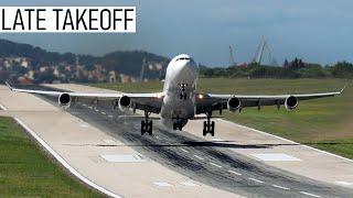 AIRBUS A340 EPIC LATE TAKEOFF!