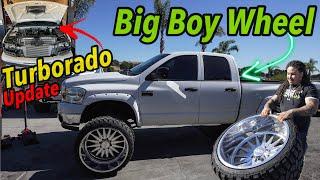 I Put Some Big Shiny Drug Dealer Wheels On My Truck | Turbo Silverado Update!