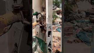 wot #concretecutting #Leave professional things to professionals #Portable wall cutting machine
